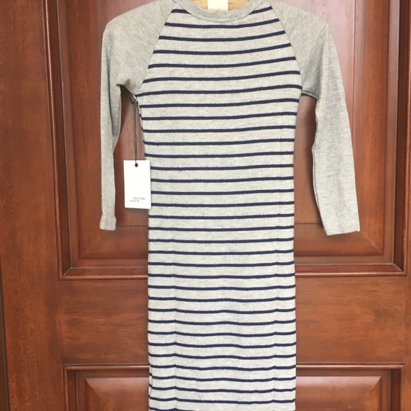 Sabrina Dress Heather Grey/Navy - Picture 3 of 4